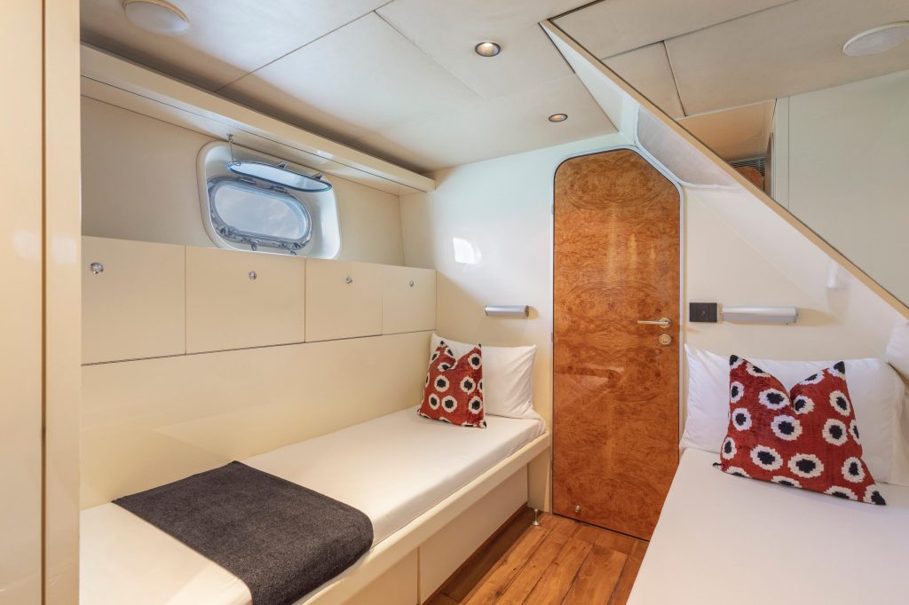 Third cabin of the 115 ft mega yacht