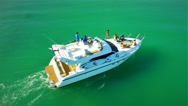 Riviera Maya yacht rentals - azimut 47 aire view