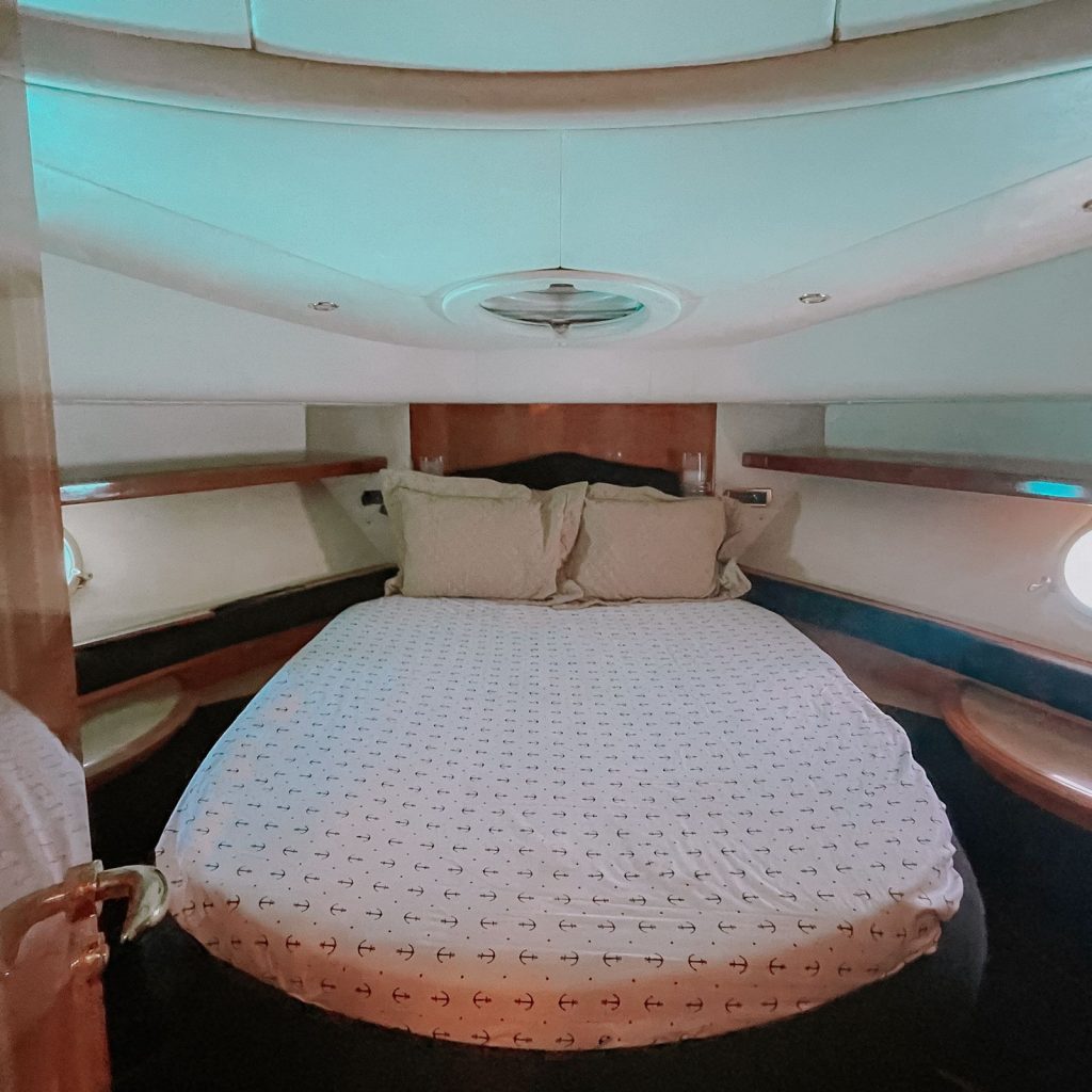 Queen cabin on the Azimut 58