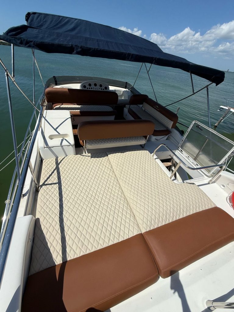 Top deck of the Azimut 60 yacht