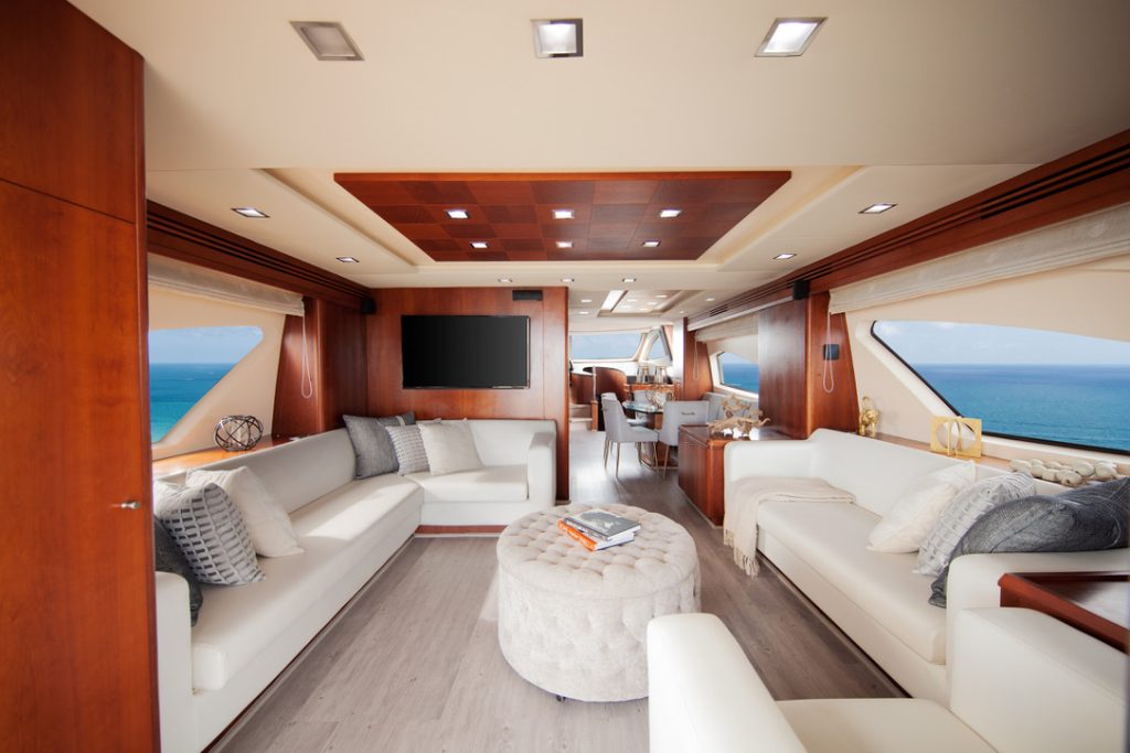 Interior salon of the Azimut 80