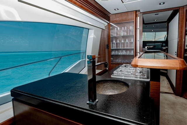 Interior detail of the Azimut 95 in Cancun