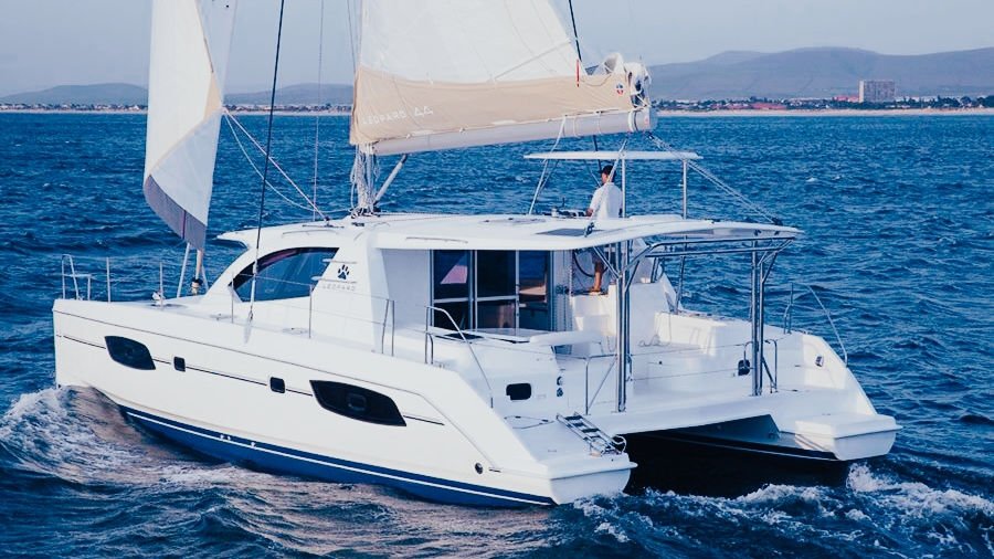 Riviera Maya yacht rentals - LEOPARD 44 air view