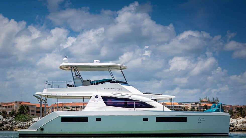 catamaran charters rentals - LEOPARD 51 side view