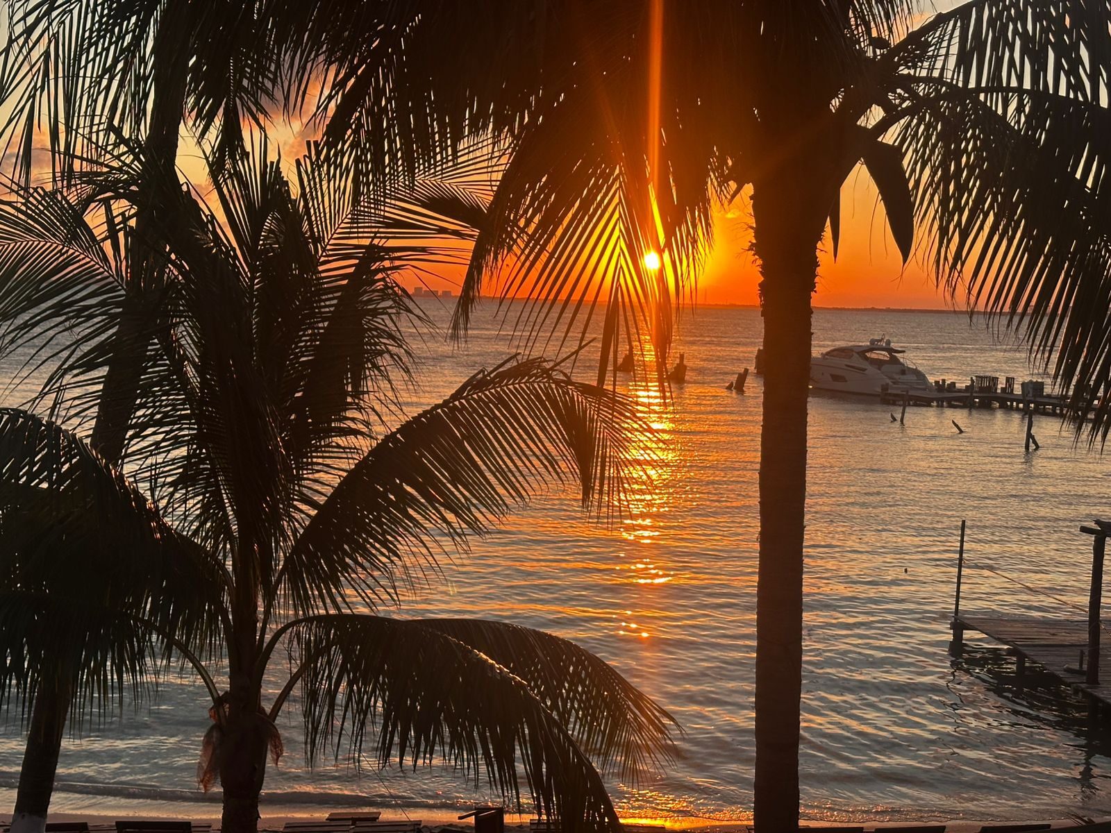 Sunset at the Isla Mujeres beach club