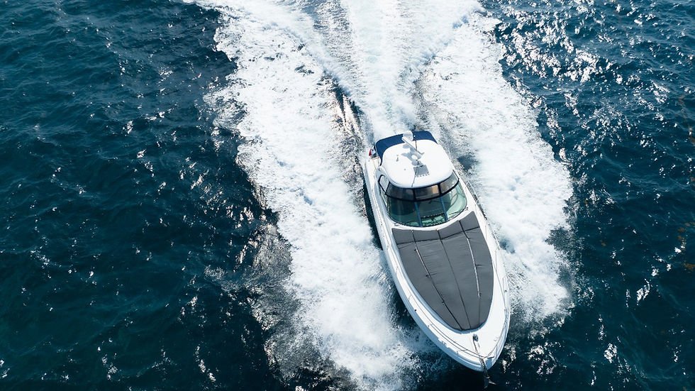 Riviera Maya yacht rentals - SEA RAY 40 air view