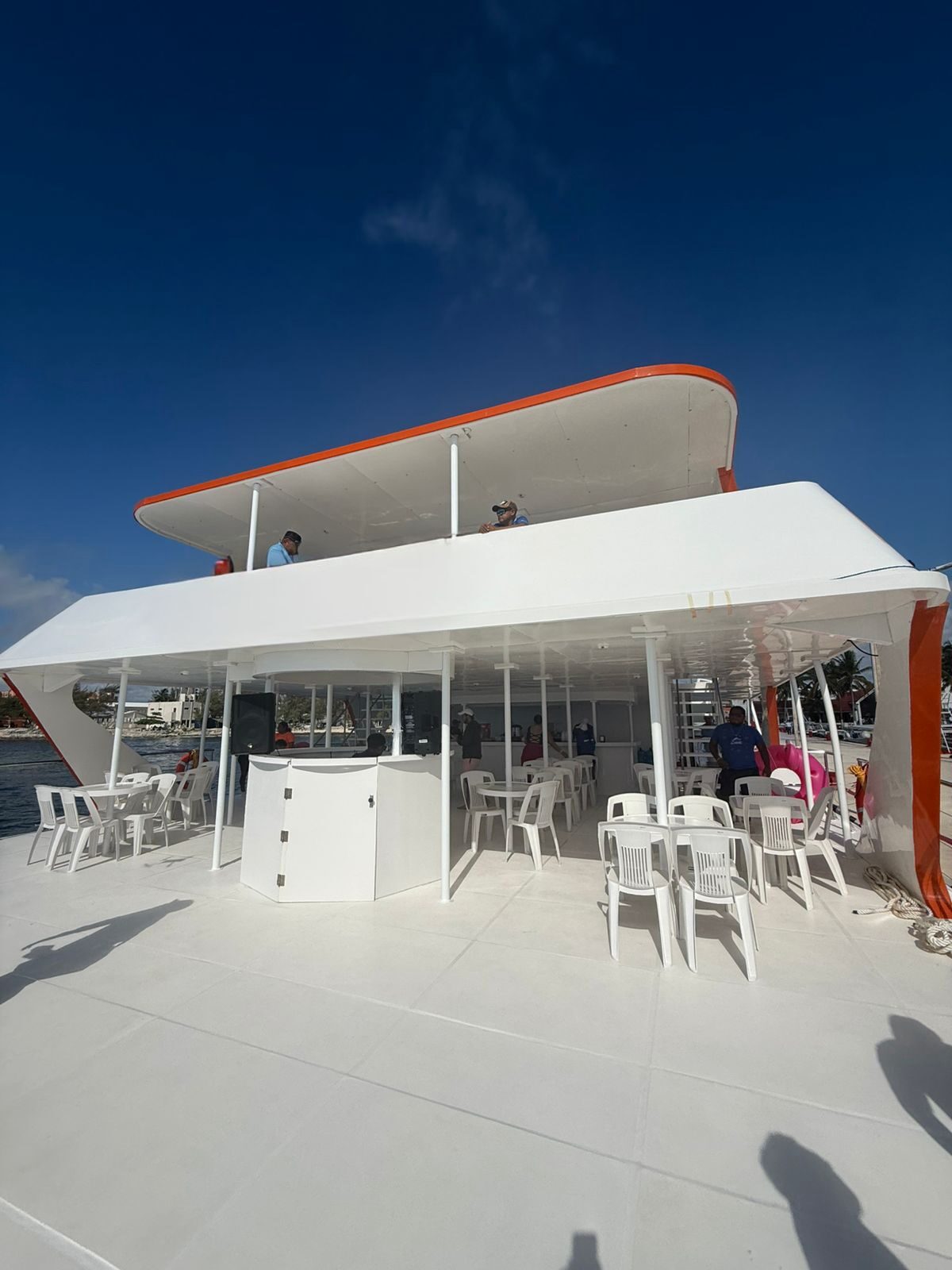 Slide party boat charter in Cancun