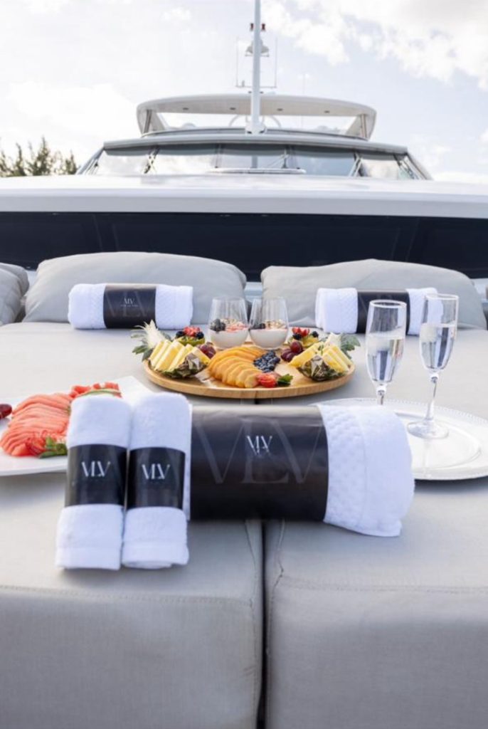 Padded bow of the Sunseeker 120