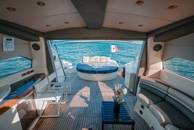 Rear deck of the Sunseeker 75 in Cancun